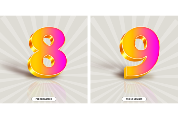 3d Rendering of Number Graphic: Elevate Your Brand with Luxury Design Assets