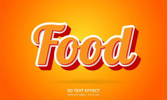 3d Text Effect - Food Text Style