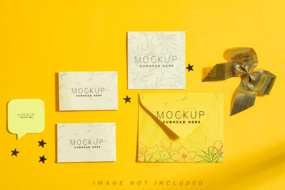 Christmas Paper Cards Mockup: Elevate Your Holiday Designs