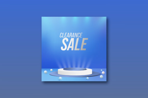Clearance Sale Offer Stage Podium Scene