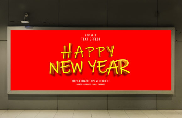 Happy New Year 3d Text Effect: Elevate Your Holiday Designs