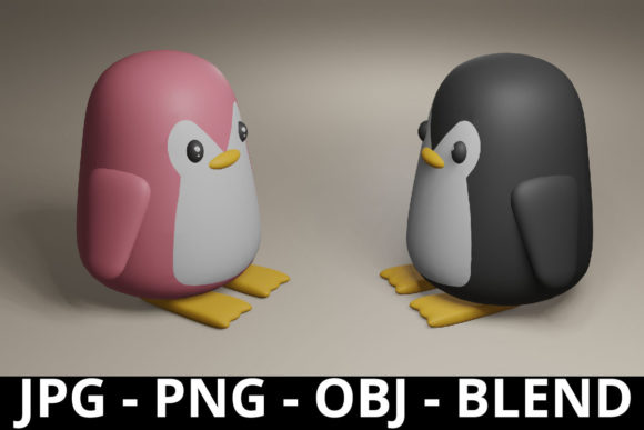 Leveraging the 3d Render Couple of Penguins for High-Impact Visual Storytelling and Brand Identity