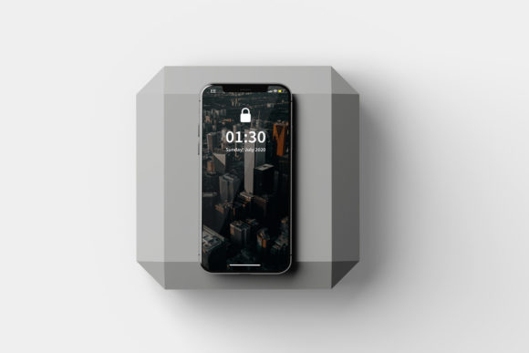 Realistic Top View Smartphone Mockup: A Professional Showcase Tool