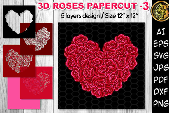 The Evolution of Digital Craft: Leveraging 3D Valentine Heart Rose Flowers SVG – 3 for Modern Design Projects